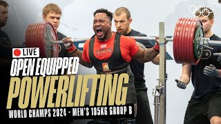 🔴 LIVE Powerlifting  Mens 105kg Group B  World Open Equipped Championships [upl. by Ahsenrac]