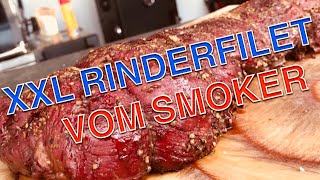 XXL RINDERFILET vom SMOKER grillen — Klaus grillt [upl. by Ybur763]