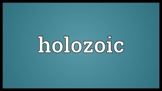 Holozoic Meaning [upl. by Srednas29]