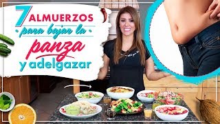 ¿Que almorzar para bajar la panza 7 almuerzos saludables o light [upl. by Feldt889]