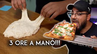 PIZZA IN TEGLIA AD ALTA IDRATAZIONE in 3 ore A MANO [upl. by Inman]