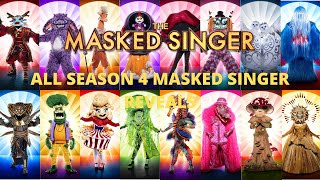 All Masked Singer Reveals Season 4  The Masked Singer USA [upl. by Sergeant82]