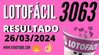 🍀 Resultado Lotofácil 3063 [upl. by Cahra]