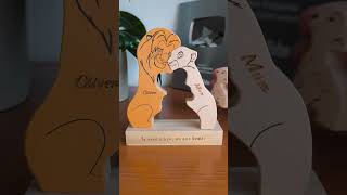 In each other we are home ♥️ wooden disney woodcarving lion lionking simba woodartist [upl. by Eerrahs]