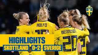 Highlights SkottlandSverige 02  Rolfös vänsterkanon avgjorde mötet [upl. by Hsepid934]