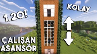 Minecraft Nasıl Çalışan Asansör Yapılır Kolay 120119118 [upl. by Oniotna]