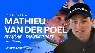 SOLO CIPRESSA ATTACK quotWOULD SURPRISE MEquot 👀  Mathieu van der Poel thoughts ahead of MilanSanremo 🇮🇹 [upl. by Toille]