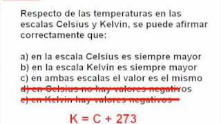 Preuniversia  Celsius y Kelvin PSU Física [upl. by Yekcor]