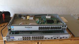 BitBastelei 374  HP Procurve 2610 und 2824 Switche [upl. by Nauj]