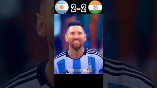 Argentina vs India 2024 Fifa World Cup Imaginary 🔥🏆 Messi vs Chhetri football shorts viral messi [upl. by Gladdy]