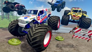 Monster Truck Mud Battle 54  BeamNG Drive  Griffs Garage [upl. by Rossuck]