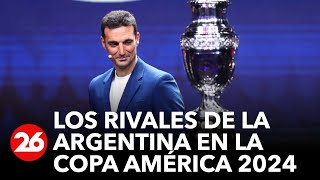 Sorteo Copa América 2024 los rivales de Argentina grupos y cómo quedó el calendario [upl. by Eriha]