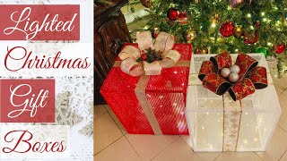 Lighted Christmas Gift Boxes  Easy Christmas Light Up Presents  DIY Christmas Home Decor [upl. by Aynekal88]