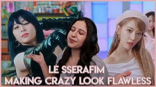 LE SSERAFIM 르세라핌 CRAZY OFFICIAL PERFORMANCE FILM amp English ver MV  Artist Reacts [upl. by Marius]