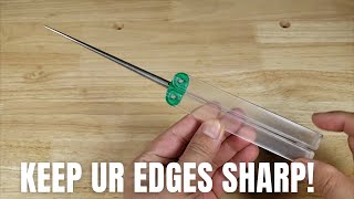 BEST WAY TO SHARPEN A SERRATED KNIFE DMT DIAFOLD ROD SHARPENER REVIEW [upl. by Aynotel]