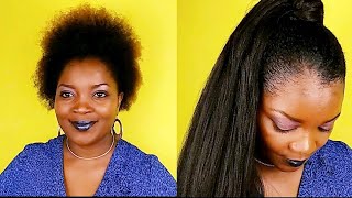 how to high ponytail using xpression braiding hairprotective style for natural hair [upl. by Hars]