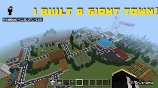 I built a GIANT TOWN in Minecraft  With shadowben9562 [upl. by Assiralc]