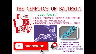 Minimal amp complete mediumPrototroph amp Auxotroph Basic concept of Bacterial genetics Lecture1 [upl. by Sile292]