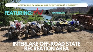 Sport Quads at Interlake OffRoad State Recreation Area in Indiana wTheATVWorldVideos atomicatv [upl. by Anifad]