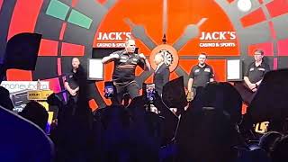 Live Darts Walkon  Dirk Van Duijvenbode amp Gary Anderson  Jacks World Series of Darts Finals 2022 [upl. by Clevie135]