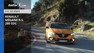 Renault Mégane RS 280 EDC  0 à 100 kmh [upl. by Garrity940]