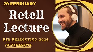 PTE Retell Lecture  FEBRUARY 2024  Most Repeated [upl. by Stanzel832]