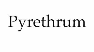 How to Pronounce Pyrethrum [upl. by Latsyrc]