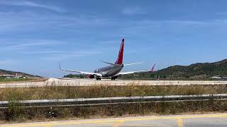 Jet2 Boeing 737 departing Skiathos [upl. by Pepper429]