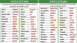 60 Super Useful Synonyms in English to Expand Your Vocabulary Part I [upl. by Paff]