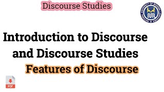 What is Discourse Features of Discourse  Characteristics of Discourse [upl. by Reiss]