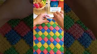 How to Crochet Entrelac Technique shorts [upl. by Marji710]