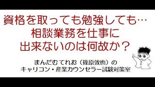 資格を取っても、勉強しても相談業務を仕事に出来ないのはなぜか？ [upl. by Leelahk886]