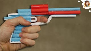 How to Make a Paper Revolver that Shoots  Pistol With Trigger [upl. by Bennet]