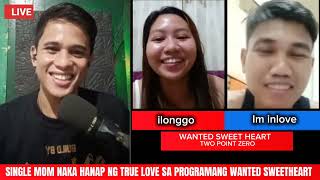 TWO POINT ZERO LIVE WANTED SWEETHEART Single mom nakahanap Ng true love sa live ni two point zero [upl. by Nolan]