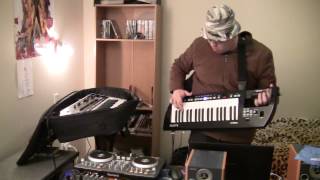 PSY Gangnam Style Dual KeytarKeyboard Synthesizer Cover [upl. by Larimer250]