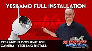 Yeskamo Floodlight WIFI Camera  Yeskamo install [upl. by Nosilla]