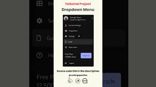 Dropdown Menu  Tailwind Project  html tailwindcss [upl. by Elacim167]