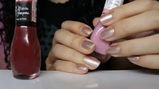 ASMR caseirinho Testando novos esmaltes 💅🏻 [upl. by Wasson]