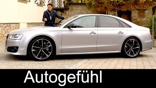 THE AUTHORITY New Audi S8 Plus FULL REVIEW V8 605 hp test driven  Autogefuehl [upl. by Leong919]