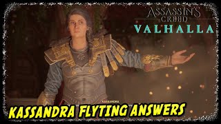 Eivor vs Kassandra Flyting Answers in Assassins Creed Valhalla Kassandra DLC Crossover Story [upl. by Alyad642]