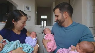 Texas couple welcomes identical quadruplets [upl. by Darya]