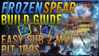 Day 1 Frozen Spear Sorc Build  T6 Infernal Hordes Lilith Pit 100 Blaster  Diablo 4 Season 5 [upl. by Selokcin]