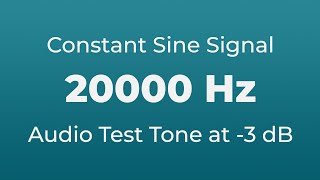 20000 Hz Sound Audio Test Tone  20000 Hertz Sine Signal  20 kHz [upl. by Moira971]