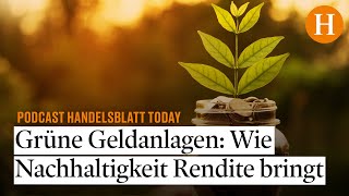 Nachhaltigkeit im Depot Wie ökologische Geldanlage auch Rendite bringt  Handelsblatt Today [upl. by Bhatt910]