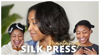 How To Maintain a Silk Press on Natural Hair That Poofs [upl. by Ynohtnad]