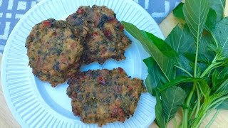 Jamaican Callaloo Fritters Recipe [upl. by Shalna651]