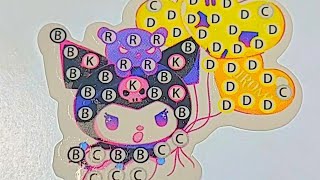 Sanrio Kuromi Diamond Painting Art Sticker [upl. by Adalard]