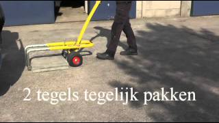 Oppakken transporteren en leggen van 60x60 tegels [upl. by Azile]