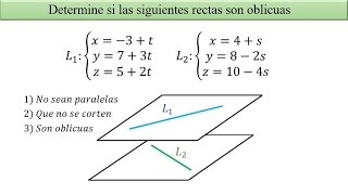 Determinar si dos rectas son oblicuas Parte 12 [upl. by Ynavoeg]