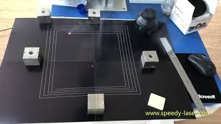 50W Raycus fiber laser marking with 300×300mm lens [upl. by Cristobal]